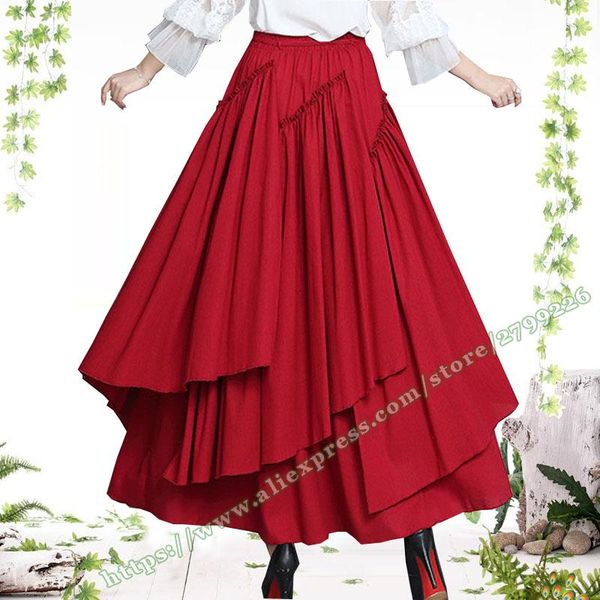 skirts 2021 female vintage casual elegant red cotton linen asymmetric irregular pleated ladie skirt long maxi for womens, Black
skirts 2021 female vintage casual elegant red cotton linen asymmetric irregular pleated ladie skirt long maxi for womens, Black
