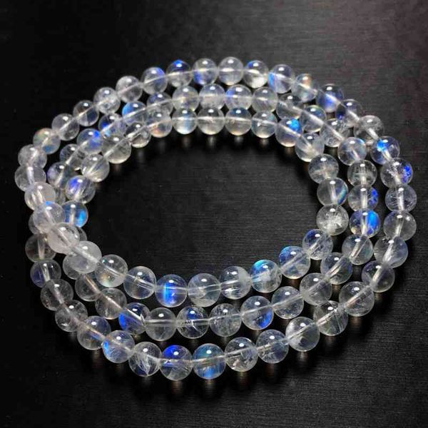 natural ice glass blue light elongated stone girl white moonstone multi circle bracelet, Black
natural ice glass blue light elongated stone girl white moonstone multi circle bracelet, Black