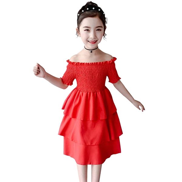 girls summer dress off shoulder party casual kids cake teeange clothes girl 6 8 10 12 14 year 210527, Red;yellow
girls summer dress off shoulder party casual kids cake teeange clothes girl 6 8 10 12 14 year 210527, Red;yellow