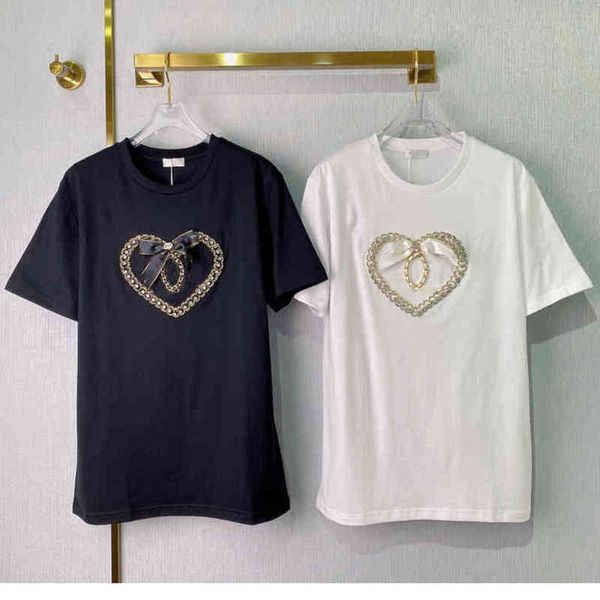 22ss designer womens t shirts cotton short sleeve tshirt loose casual women clothing bow letter logo brandsummer crew neck pullover fashion, White
22ss designer womens t shirts cotton short sleeve tshirt loose casual women clothing bow letter logo brandsummer crew neck pullover fashion, White