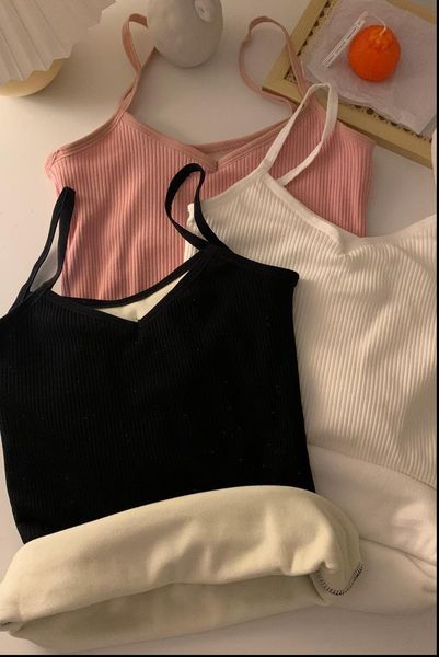 autumn womens tanks and winter camisole for women fleece lined padded warm keeping students korean style sleeveless bottoming shirt top, White
autumn womens tanks and winter camisole for women fleece lined padded warm keeping students korean style sleeveless bottoming shirt top, White