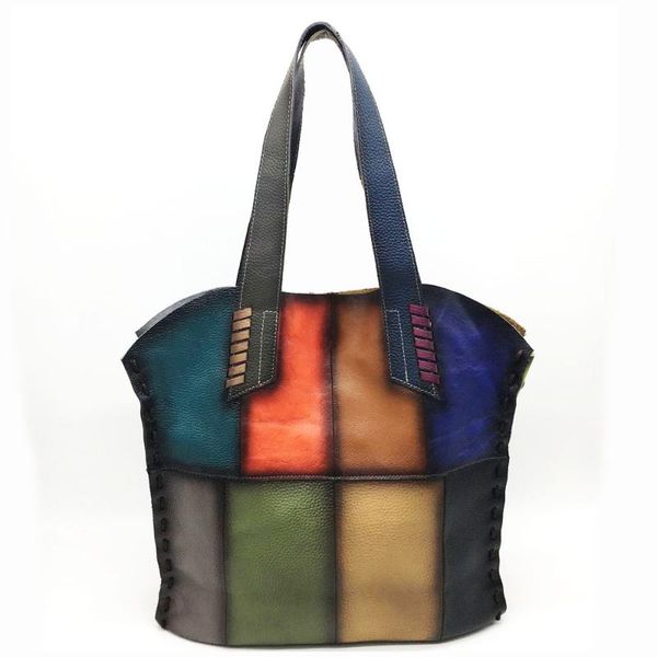 evening bags genuine leather women handle cowhide handbags bag designer soft shoulder lady patchwork tote 2021
evening bags genuine leather women handle cowhide handbags bag designer soft shoulder lady patchwork tote 2021