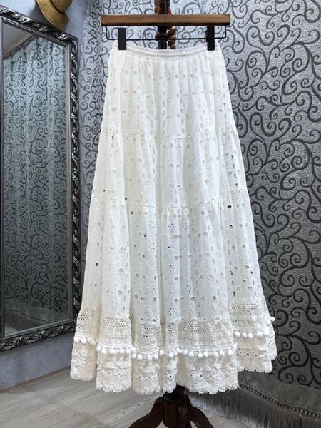skirt skirts women's skirt 2021 spring summer ladies hollow out embroidery drawstring waist casual long white maxi skirts, Black
skirt skirts women's skirt 2021 spring summer ladies hollow out embroidery drawstring waist casual long white maxi skirts, Black