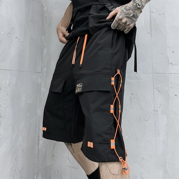 men's shorts men 2021 summer japanese-hong kong fashion city youth big pocket decoration five division of labor wear, White;black
men's shorts men 2021 summer japanese-hong kong fashion city youth big pocket decoration five division of labor wear, White;black