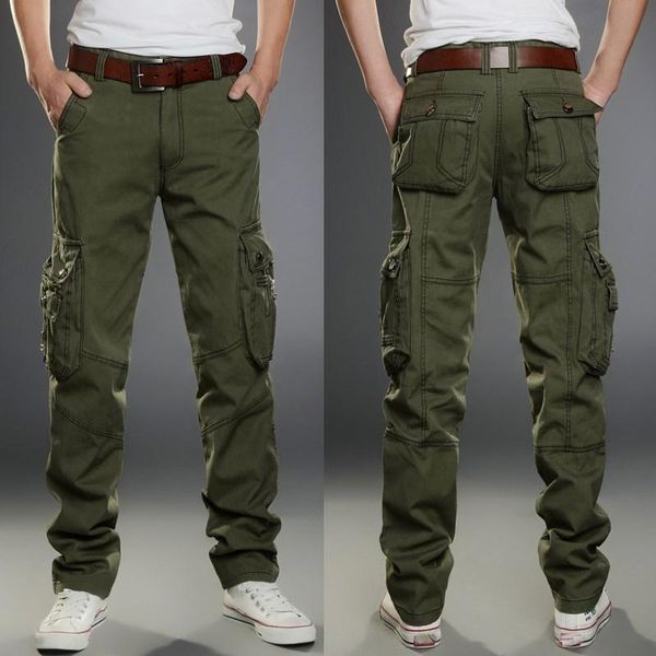 men's pants overalls multi-pocket men washing military uniform wear resistant cargo for size 28-38, Black
men's pants overalls multi-pocket men washing military uniform wear resistant cargo for size 28-38, Black