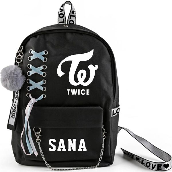 backpack arrival korean band twice member name printed fashion colored ribbon canvas computer rucksack
backpack arrival korean band twice member name printed fashion colored ribbon canvas computer rucksack