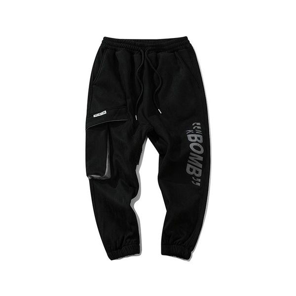 spring style high street pants men's loose letter printing sports leisure elastic plush leg, Black
spring style high street pants men's loose letter printing sports leisure elastic plush leg, Black