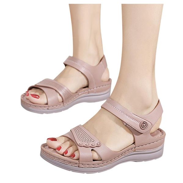 kancooldwomen shoes women summer hook&loop wedges open toe breathable sandals outdoor pu hollow out beach, Black
kancooldwomen shoes women summer hook&loop wedges open toe breathable sandals outdoor pu hollow out beach, Black