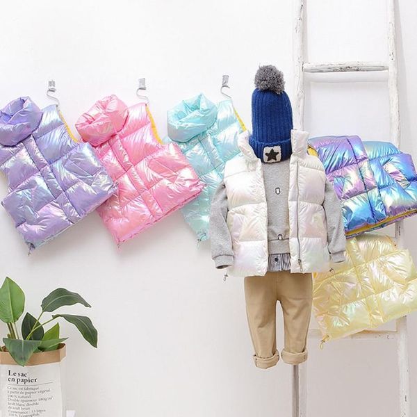 down coat 2021 autumn girls warm vest winter colorful shiny waistcoat kid outerwear children cotton jackets for 3-7 years, Blue;gray
down coat 2021 autumn girls warm vest winter colorful shiny waistcoat kid outerwear children cotton jackets for 3-7 years, Blue;gray