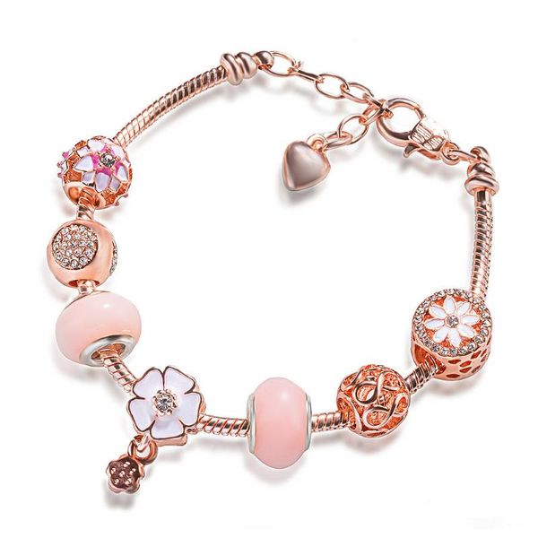 charm bracelets diy special fashion pink flower clover large hole pearl snake bone bracelet love women's, Golden;silver
charm bracelets diy special fashion pink flower clover large hole pearl snake bone bracelet love women's, Golden;silver