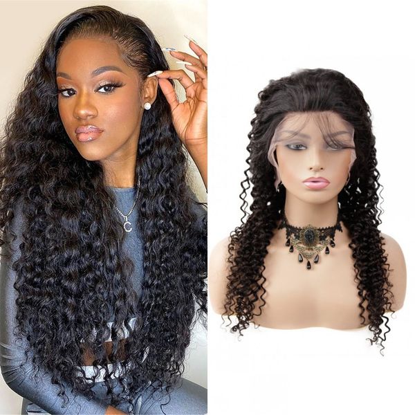 13x4 deep curly lace front wigs for women 150% cambodian remy human hair wig with baby hair, Black
13x4 deep curly lace front wigs for women 150% cambodian remy human hair wig with baby hair, Black