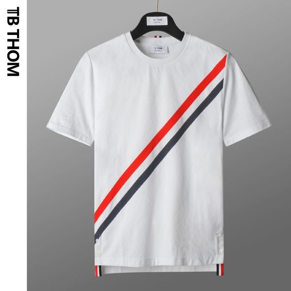 summer new plain cotton yarn dyed short sleeve tbthom fashion casual t-shirt, White;black
summer new plain cotton yarn dyed short sleeve tbthom fashion casual t-shirt, White;black