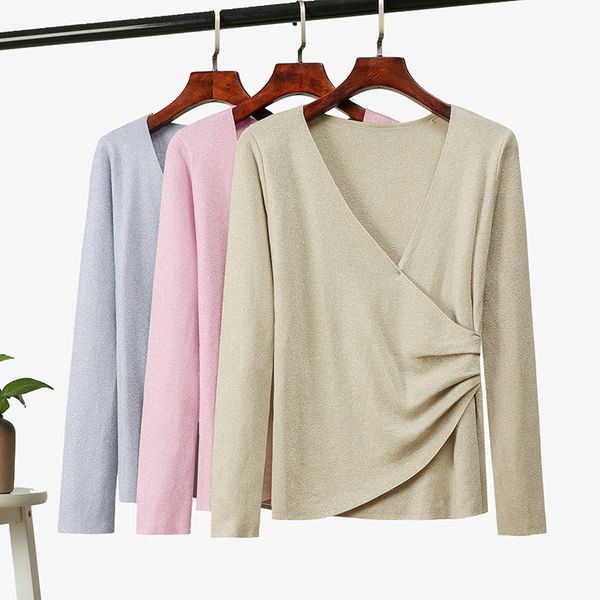 fashion autumn winter knitted sweater women v-neck cross solid casual pullovers 210520, White;black
fashion autumn winter knitted sweater women v-neck cross solid casual pullovers 210520, White;black