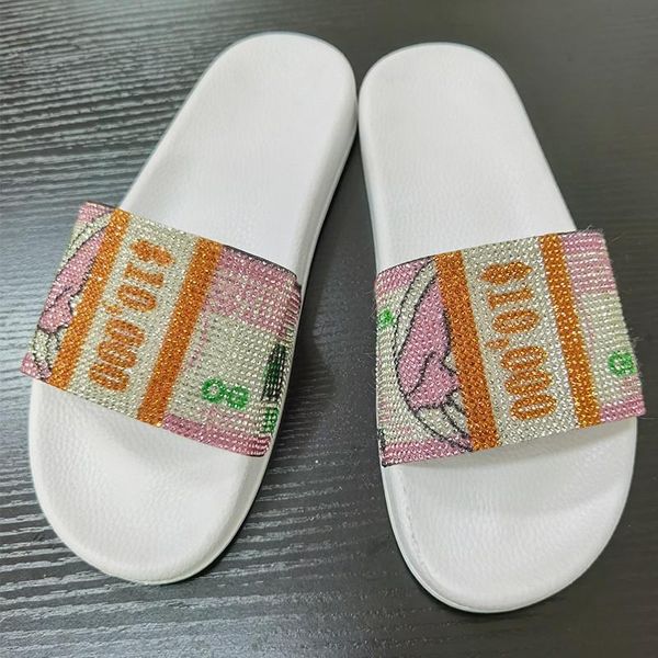 women's dollar rhinestone slippers ladies non-slip slides fashion bling all-match sandals soft flat flip flops summer shoes, Black
women's dollar rhinestone slippers ladies non-slip slides fashion bling all-match sandals soft flat flip flops summer shoes, Black