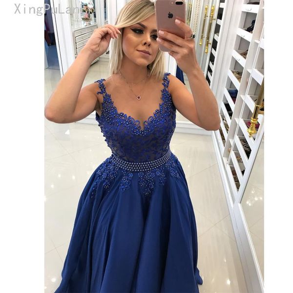 party dresses a line pearls lace appliques illusion back navy blue prom dress 2021 with detachable train long women evening, White;black
party dresses a line pearls lace appliques illusion back navy blue prom dress 2021 with detachable train long women evening, White;black