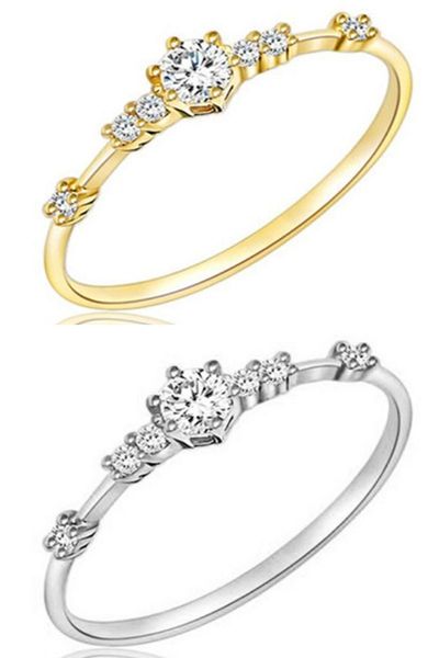 wedding rings 2021 gold silver 7 small diamonds exquisite engagement diamond ring for women fashion jewelry girl gift, Slivery;golden
wedding rings 2021 gold silver 7 small diamonds exquisite engagement diamond ring for women fashion jewelry girl gift, Slivery;golden