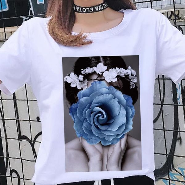 women's t-shirt 2021 fashion beauty flower printing gril summer harajuku t shirt casual short-sleeved o-neck female tshirt, White
women's t-shirt 2021 fashion beauty flower printing gril summer harajuku t shirt casual short-sleeved o-neck female tshirt, White