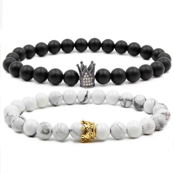 his her bracelets distance from black and white beads cz crown prince charming stone bracelet lovers wrist strap accsori gift valentine', Golden;silver
his her bracelets distance from black and white beads cz crown prince charming stone bracelet lovers wrist strap accsori gift valentine', Golden;silver