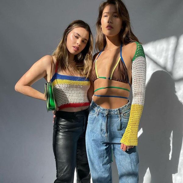 women's t-shirt summer women patchwork crop long sleeve backless 2021 vintage beach knitted t shirt casual party fashion, White
women's t-shirt summer women patchwork crop long sleeve backless 2021 vintage beach knitted t shirt casual party fashion, White