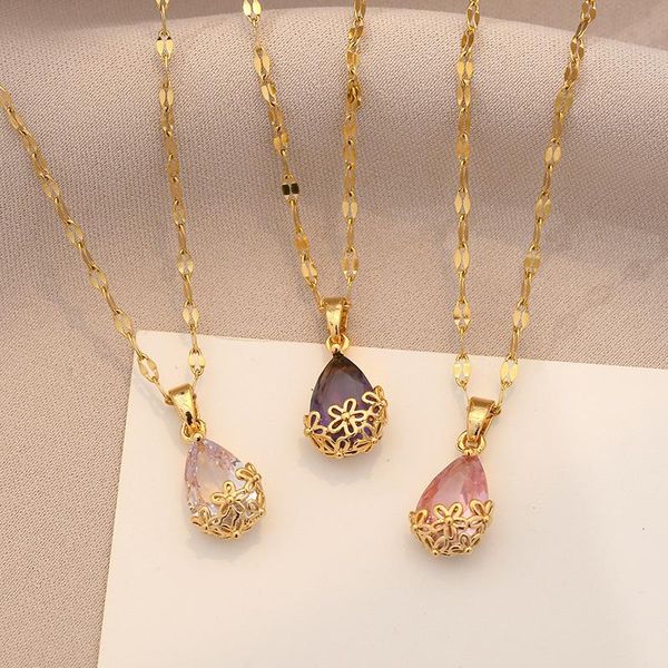 chains crystal water drop simple pendant ins net red sweet clavicle chain titanium steel non-fading tide wild necklace women wholesale, Silver
chains crystal water drop simple pendant ins net red sweet clavicle chain titanium steel non-fading tide wild necklace women wholesale, Silver