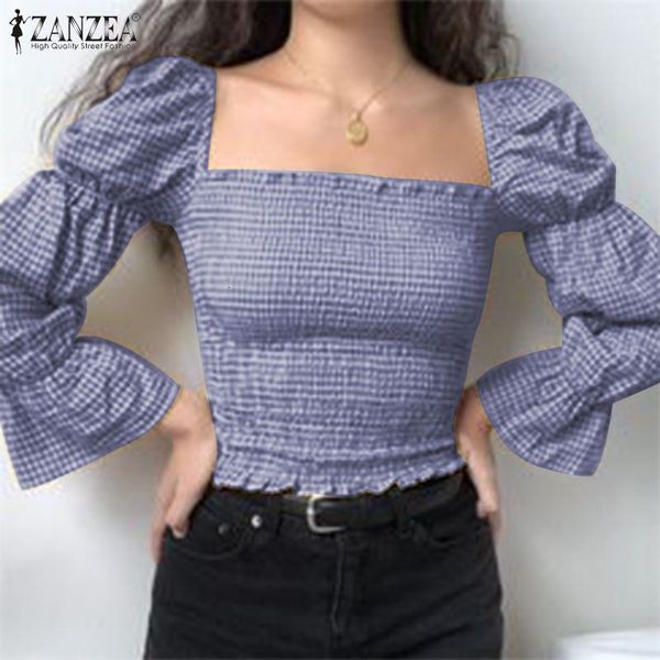 blouses stylish elastic waist women's check blouse 2021 casual square neck ruffle tunic female puff sleeve shirt plus size 7, White
blouses stylish elastic waist women's check blouse 2021 casual square neck ruffle tunic female puff sleeve shirt plus size 7, White