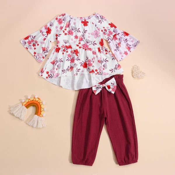 clothing sets 0-3y toddler girls floral print clothes autumn long sleeve o-neck t shirt + trousers with bow-knot, White
clothing sets 0-3y toddler girls floral print clothes autumn long sleeve o-neck t shirt + trousers with bow-knot, White