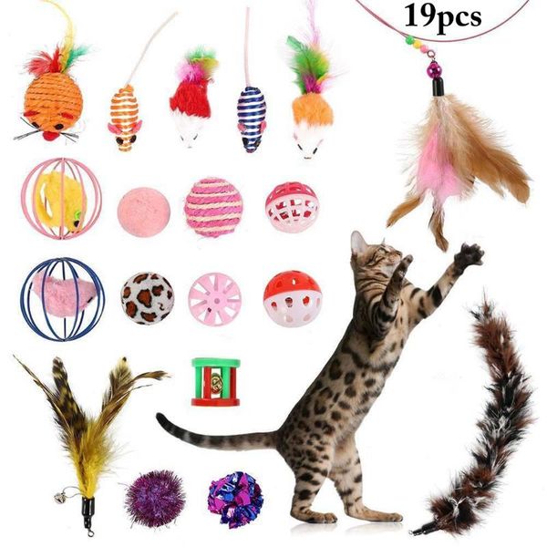 cat toy 19pcs/set pet kit teaser funny bell ball feather mouse shape kitten dog cats interactive play supplies toys
cat toy 19pcs/set pet kit teaser funny bell ball feather mouse shape kitten dog cats interactive play supplies toys