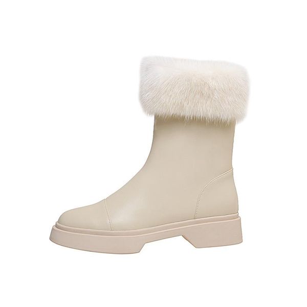 boots snow genuine leather thick heel mid-calf round toe shoes real fur 2021 natural winter women lady 34 - 43, Black
boots snow genuine leather thick heel mid-calf round toe shoes real fur 2021 natural winter women lady 34 - 43, Black
