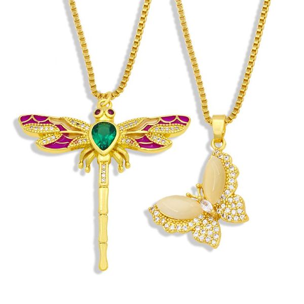 pendant necklaces eyika luxury crystal zircon red enamel animal dragonfly necklace for women charm butterfly clavicle chain gold jewelry, Silver
pendant necklaces eyika luxury crystal zircon red enamel animal dragonfly necklace for women charm butterfly clavicle chain gold jewelry, Silver