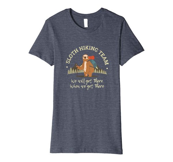womens sloth hiking team shirt we will get there when we get there premium t-shirt, White;black
womens sloth hiking team shirt we will get there when we get there premium t-shirt, White;black
