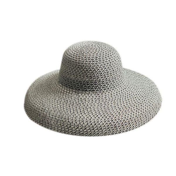 wide brim hats summer outdoor travel retro round big straw hat ladies holiday visor women black and white collapsible beach, Blue;gray
wide brim hats summer outdoor travel retro round big straw hat ladies holiday visor women black and white collapsible beach, Blue;gray