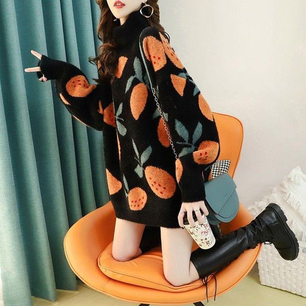 women's sweaters 2021women's imitation mink sweater lazy wind autumn and winter loose thick bottoming shirt women, White;black 
women's sweaters 2021women's imitation mink sweater lazy wind autumn and winter loose thick bottoming shirt women, White;black