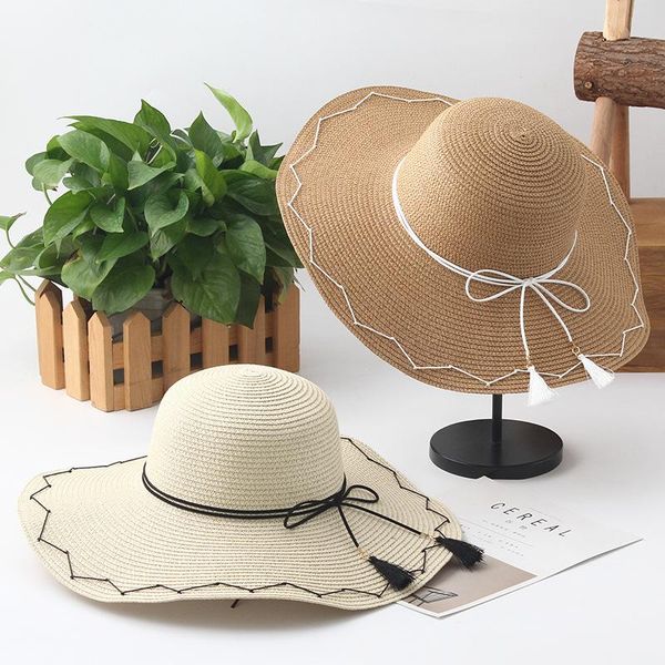ladies summer hats with brim brand straw for women beach sun floppy sunhat,chapeau femme wide, Blue;gray
ladies summer hats with brim brand straw for women beach sun floppy sunhat,chapeau femme wide, Blue;gray
