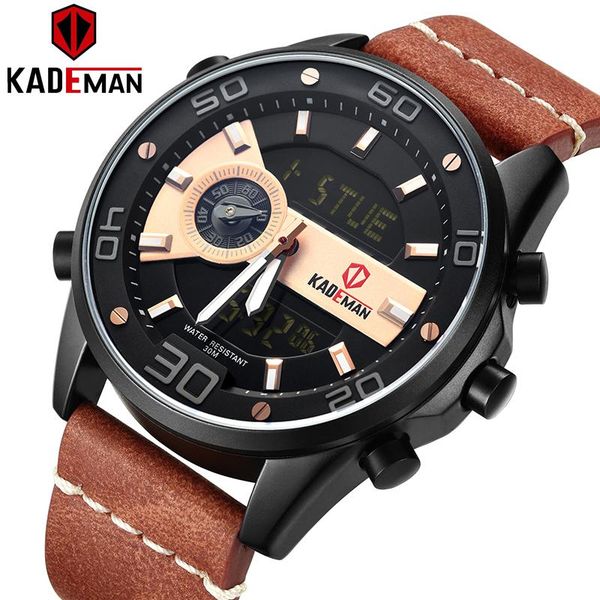 wristwatches 6156g kademan men's fashion sports watches led dual display waterproof quartz date leather army military watch, Slivery;brown
wristwatches 6156g kademan men's fashion sports watches led dual display waterproof quartz date leather army military watch, Slivery;brown