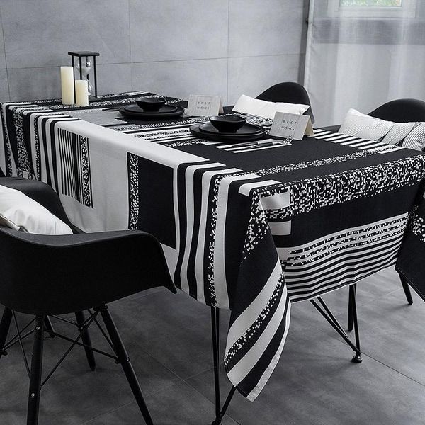 industrial style black and white simple waterproof tablecloth cloth art rectangular coffee table
industrial style black and white simple waterproof tablecloth cloth art rectangular coffee table
