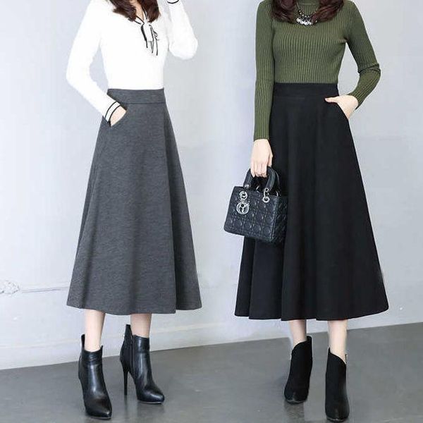 autumn winter large size women's skirt long a- line woman skirts mujer faldas saias mulher, Black
autumn winter large size women's skirt long a- line woman skirts mujer faldas saias mulher, Black