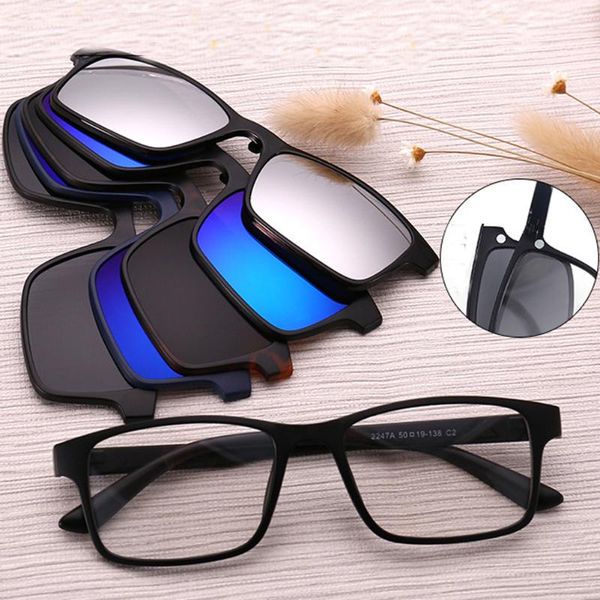 fashion men women tr90 spectacle frame with 5 sun lenses clip on polarized prescription sunglass magnetic eyeglass sunglasses, White;black
fashion men women tr90 spectacle frame with 5 sun lenses clip on polarized prescription sunglass magnetic eyeglass sunglasses, White;black