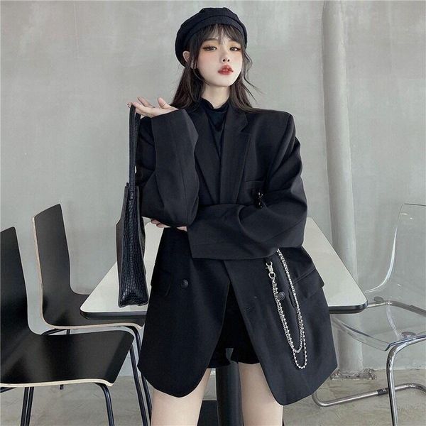 blazer women women's autumn and winter coat loose suit long sleeve veste femme suits & blazers, White;black
blazer women women's autumn and winter coat loose suit long sleeve veste femme suits & blazers, White;black