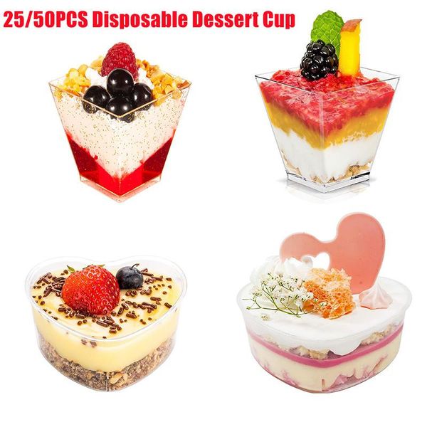 disposable cups & straws 25/50 pcs dessert cup plastic tableware transparent mini cake jelly fruit salad container holder party supplies
disposable cups & straws 25/50 pcs dessert cup plastic tableware transparent mini cake jelly fruit salad container holder party supplies