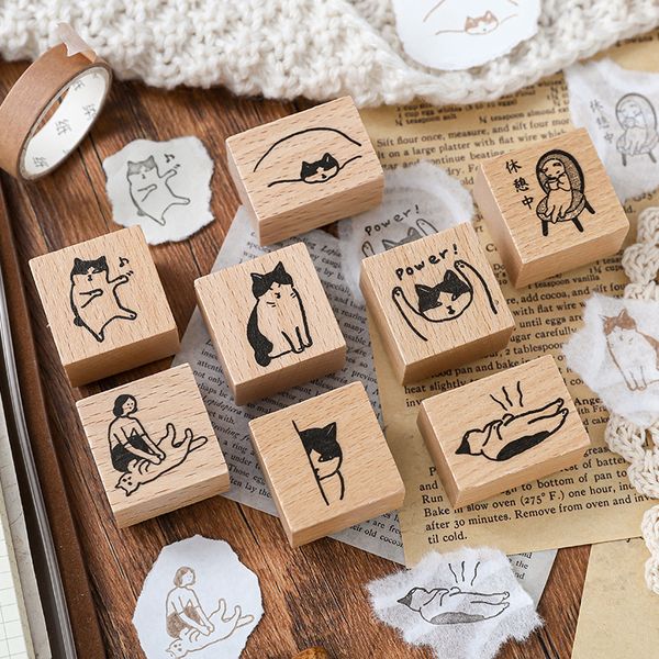 wood mounted rubber stamps cute kitten decorative wooden rubber stamp set for diy craft diary and craft scrapbooking
wood mounted rubber stamps cute kitten decorative wooden rubber stamp set for diy craft diary and craft scrapbooking