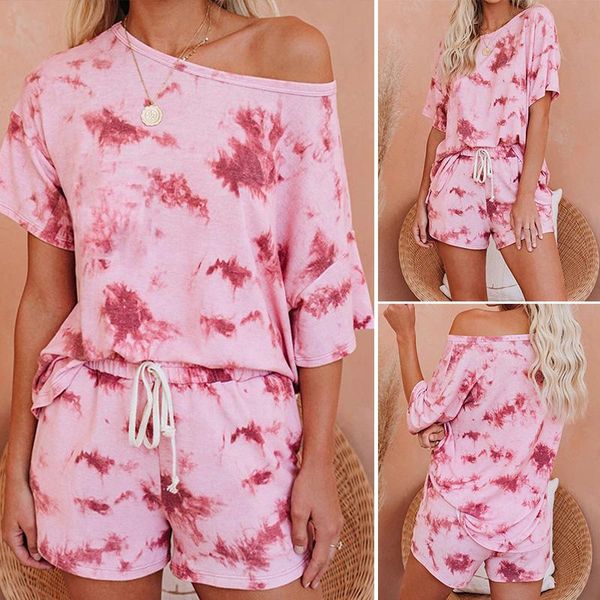 women's tracksuits summer tie-dye printing leisure sports home suit two-piece pink, Gray
women's tracksuits summer tie-dye printing leisure sports home suit two-piece pink, Gray