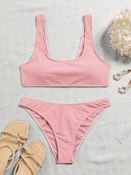 striped bikini swimsuit a9jd#, White;black
striped bikini swimsuit a9jd#, White;black