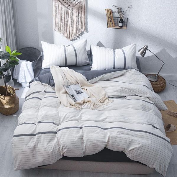 japanese bedding set 100%washed cotton classic grid stripe duvet cover bed linen pillowcase fitted/flat sheet man home textile1
japanese bedding set 100%washed cotton classic grid stripe duvet cover bed linen pillowcase fitted/flat sheet man home textile1