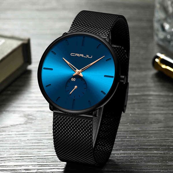 men watch luxury brand crrju stylish simple ultra-thin quartz watch fashion business waterproof wristwatch relogio masculino 210517, Slivery;brown
men watch luxury brand crrju stylish simple ultra-thin quartz watch fashion business waterproof wristwatch relogio masculino 210517, Slivery;brown