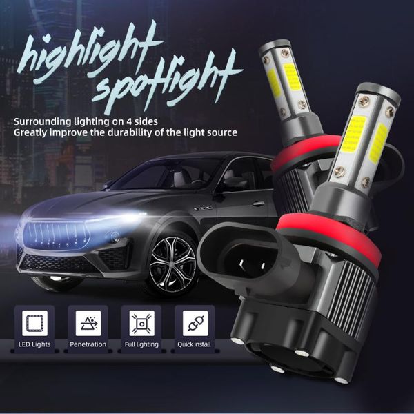 car headlights 4 side 360 cob h7 h11 h1 h4 9005 9006 led light bulbs high low beam 50w 6000k auto head lamps with cooling fan
car headlights 4 side 360 cob h7 h11 h1 h4 9005 9006 led light bulbs high low beam 50w 6000k auto head lamps with cooling fan