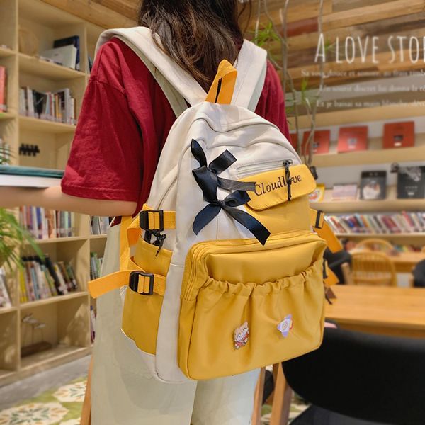 backpack korean panel-colored female backpacks, arched school travel bag, yellow shoulder bag for teens and girls, rt2z
backpack korean panel-colored female backpacks, arched school travel bag, yellow shoulder bag for teens and girls, rt2z