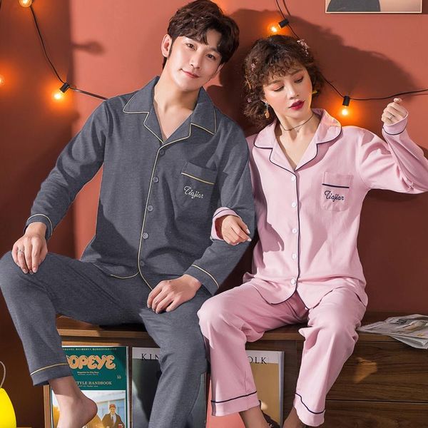 men's sleepwear couple plus size long sleeve pajama sets outfits for men 2021 autumn korean suit pyjamas women homewear lounge clothes, Black;brown
men's sleepwear couple plus size long sleeve pajama sets outfits for men 2021 autumn korean suit pyjamas women homewear lounge clothes, Black;brown