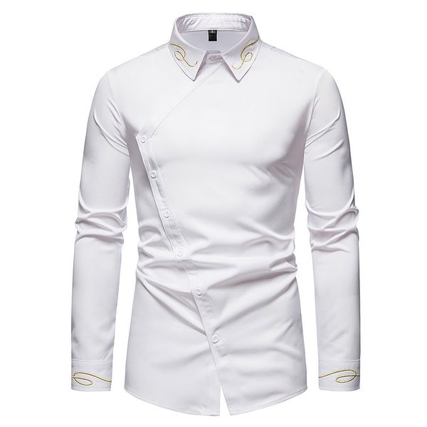 embroidery shirts men asymmetry white long sleeve casual shirt mens business work wedding brand camisas oversized dress camisa 210524, White;black
embroidery shirts men asymmetry white long sleeve casual shirt mens business work wedding brand camisas oversized dress camisa 210524, White;black