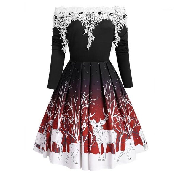 casual dresses s~2xl 3 colors women christmas dressz slash neck applique panel elk branch print long sleeves dress vestidos de festa ro, Black;gray
casual dresses s~2xl 3 colors women christmas dressz slash neck applique panel elk branch print long sleeves dress vestidos de festa ro, Black;gray