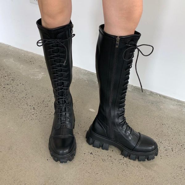 boots monmoira chunky heel long knee platform motorcycle women 2021 designer lace up cross-tied combat thigh shoes, Black
boots monmoira chunky heel long knee platform motorcycle women 2021 designer lace up cross-tied combat thigh shoes, Black